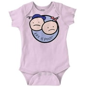 Life Is Poop Funny Twin Babies Cute Romper Boys or Girls Infant Baby Brisco Brands 12M
