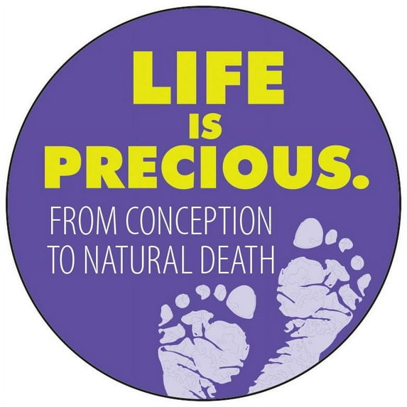 Life Is Precious Pro-Life Button (Pack of 50)