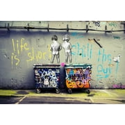 Life Is Short Banksy - CANVAS OR PRINT WALL ART