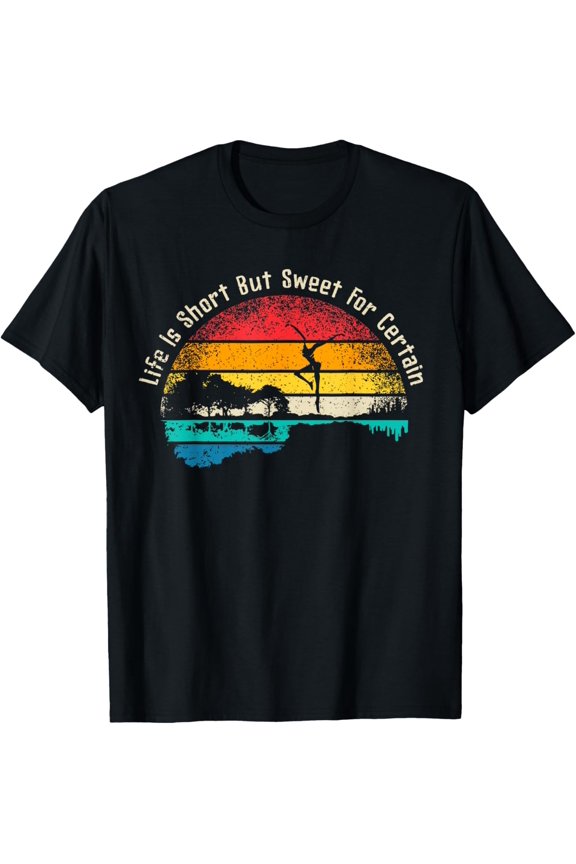 Life Is Short Guitar But Sweet For Certain T-ShirtMen and women, Black T-shirt, size: Extra large