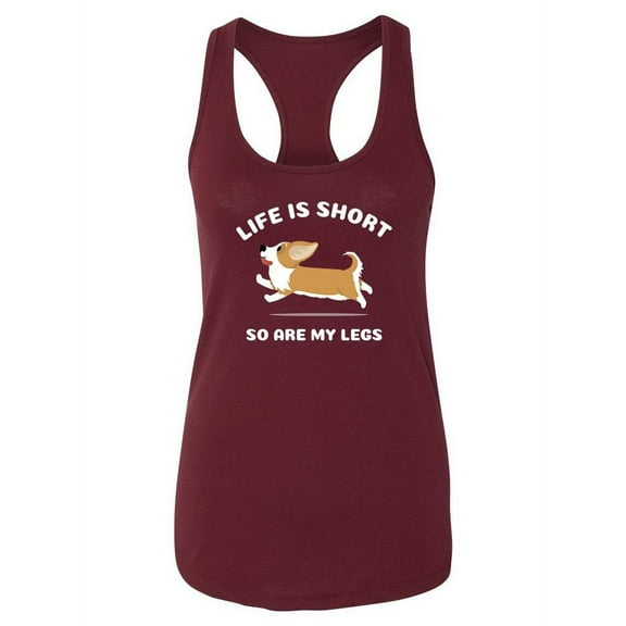 Life Is Short Quote. Racerback Tank Women -Smartprints Designs, Female x-Small