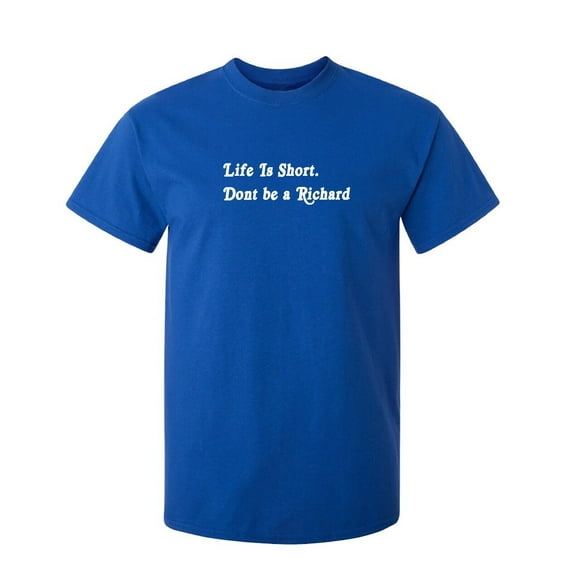 Life Is Short Sarcastic Humor Graphic Novelty Funny Youth T Shirt