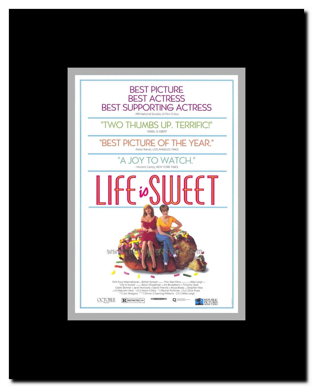 Life Is Sweet Framed Movie Poster
