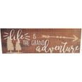 thumbnail image 1 of Life Is The Grand Adventure Rustic Wood Farmhouse Wall Sign 8x24, 1 of 2