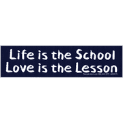 Life Is The School Love Is The Lesson Small Positive Statement Bumper Magnet for Vehicles, Cars, Autos, Refrigerators, Magnetic Surfaces