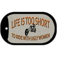thumbnail image 1 of Life Is Too Short Novelty Metal Dog Tag Necklace DT-11674 2" x 1" Dog Tag (DT), 1 of 1