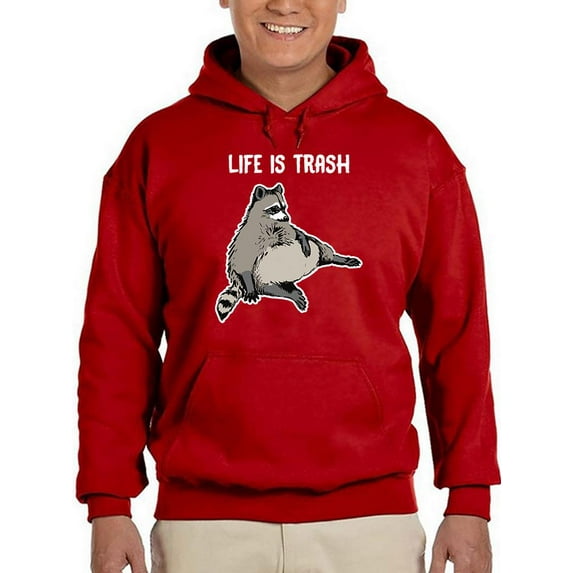 Life Is Trash Hoodie Men -Smartprints Designs, Male Large