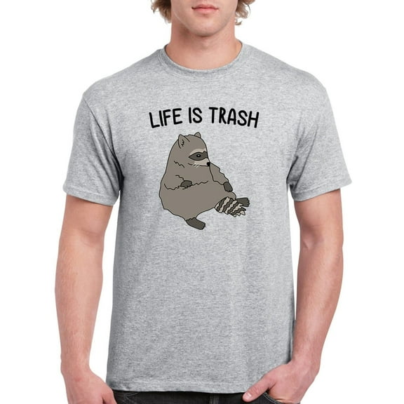 Life Is Trash Men T-Shirt, Male x-Large