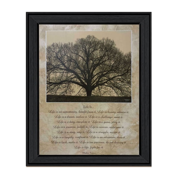 Life Is by John Jones Framed Print Wall Art Wood Multi-Color