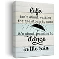 thumbnail image 1 of Life Isn''t About Waiting for the Storm to Pass Poster Canvas Wall Art for Home Decor - Rustic Farmhouse Canvas Print Wall Art Ready to Hang Decoration Gifts - Easel & Hanging Hook 11.5x15 Inch, 1 of 5