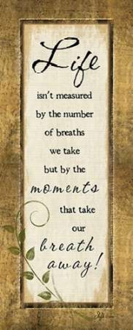 Life Isnt Measured Canvas Art - Jennifer Pugh (10 x 20)