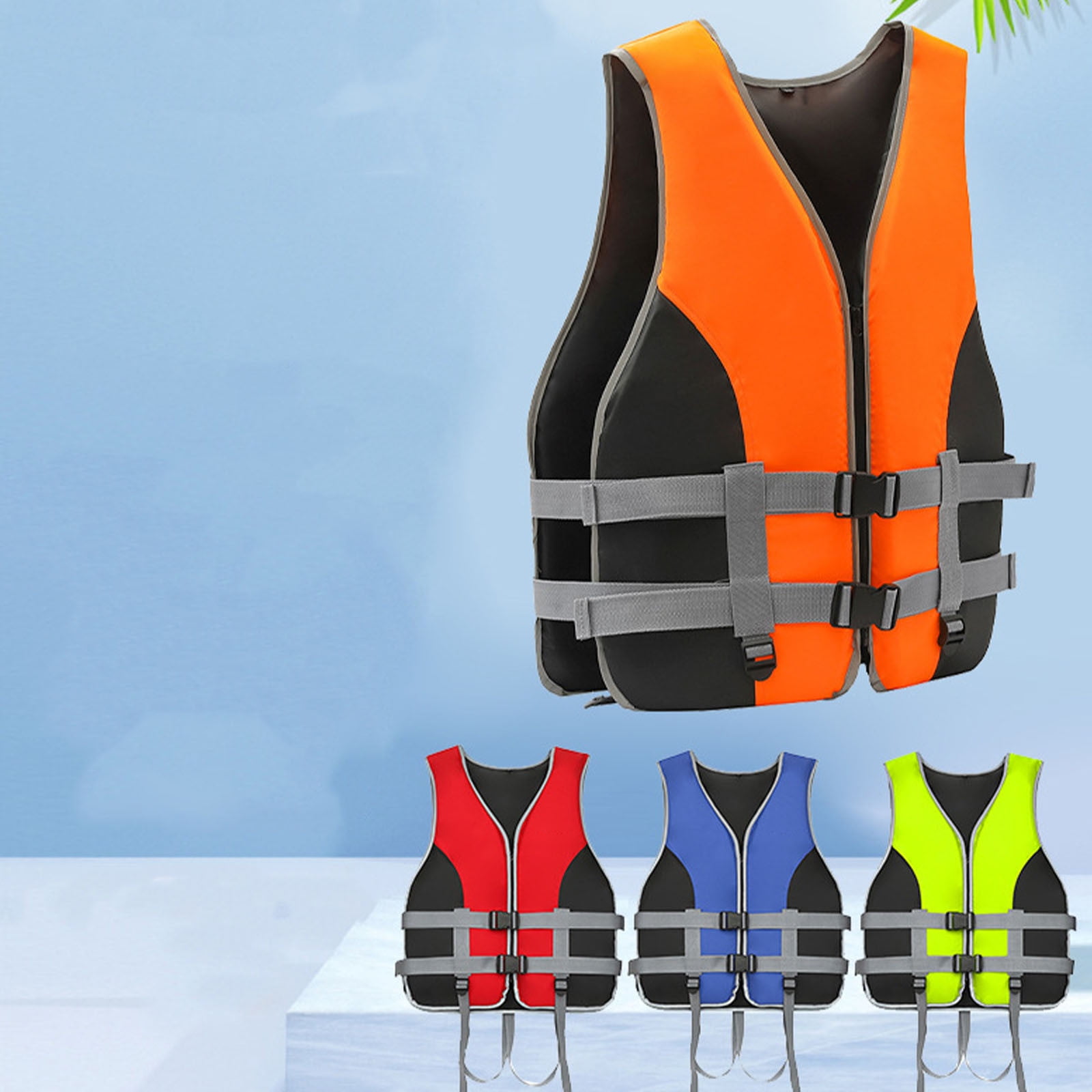 Life Jacket Adult for Outdoor Water Sports,Watersport Buoyancy Swim Vest Women's Men's Adjustable Straps Safety Jacket Great for Fishing Watersports,Boating,Swim,Other Water Sports