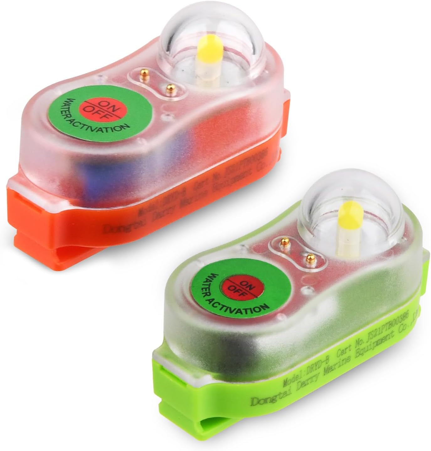 Life Jacket Light, Water Activated Strobe with 0.75cd Brightness, CCS Certified Safety Strobe Light for Man Overboard, Boating, Kayaking & Fishing Survival Gear
