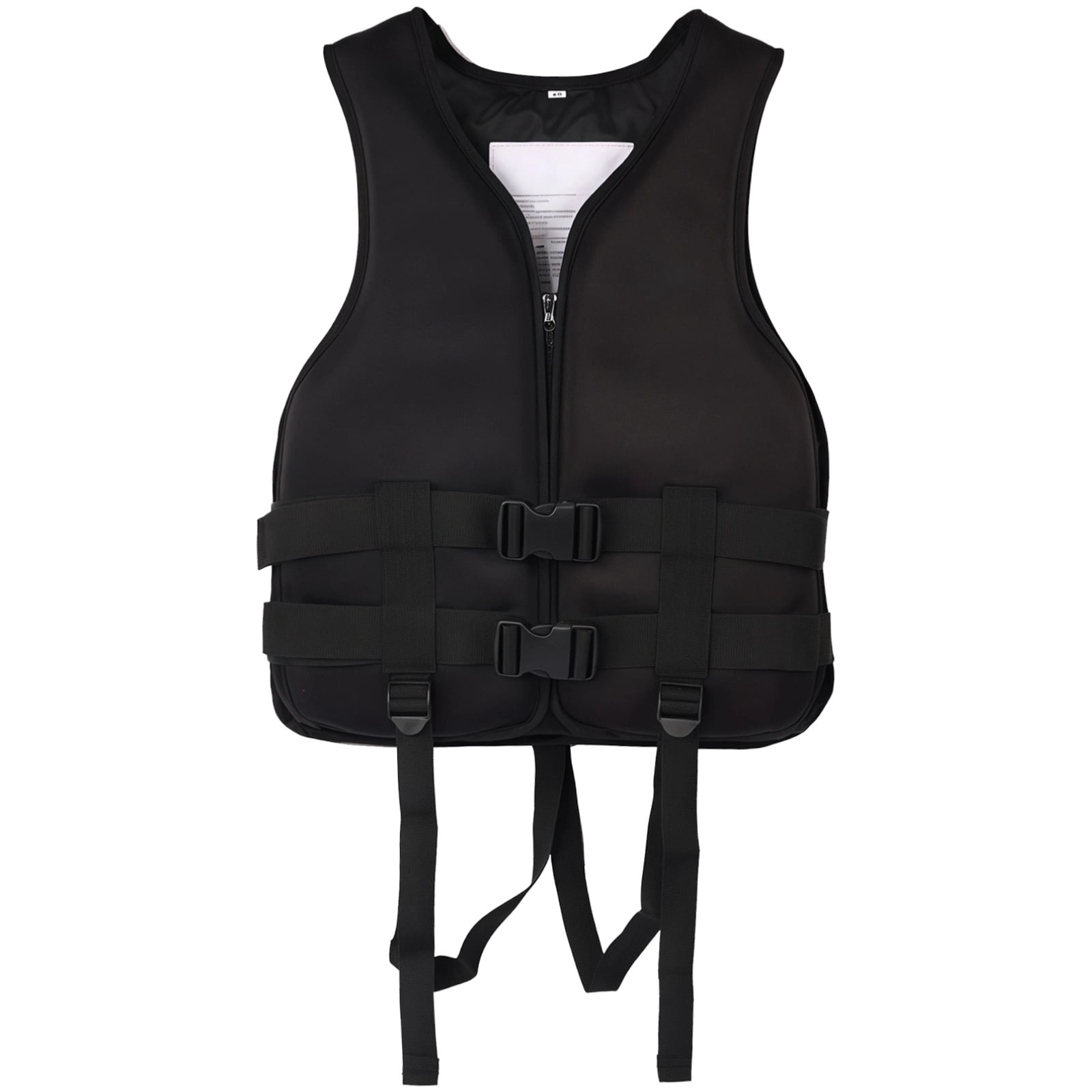 Life Jacket for Women, High Buoyancy Vest for Water Sports, Front Zipper Design, Adjustable Straps, Universal for Fishing, Boating, Surfing, Kayaking, M (Suitable 30-50 kg), Black (Includes Whistle)
