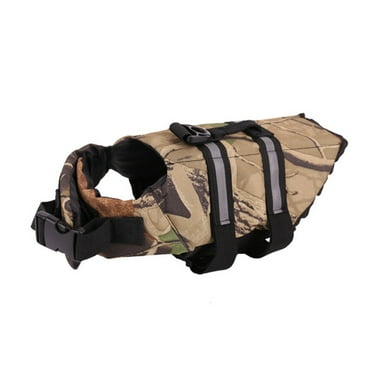Life Jacket for Dog,Camouflage Swimming Suit with Reflective Strip,Dog Life Jacket with Adjustable Belt,Pet Saver Float Vest for Water Sport