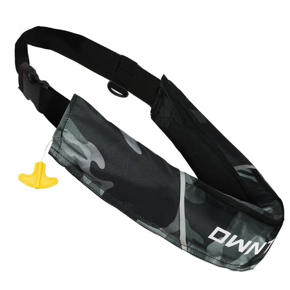 Koorium Manual Inflatable Belt Pack for Adults, Low Profile Swim Vest with CO2 Cartridge & Emergency Whistle, Lightweight PFD for Kayaking, Fishing, Boating