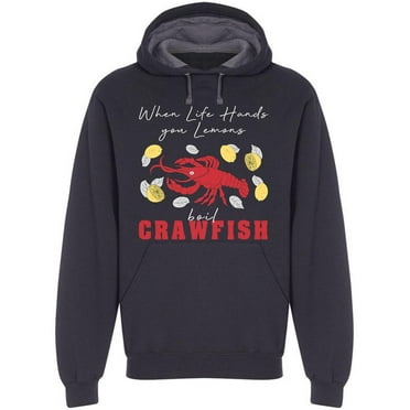 Life Lemons Boil Crawfish Sketch Hoodie Men -Image by Shutterstock, Male Medium