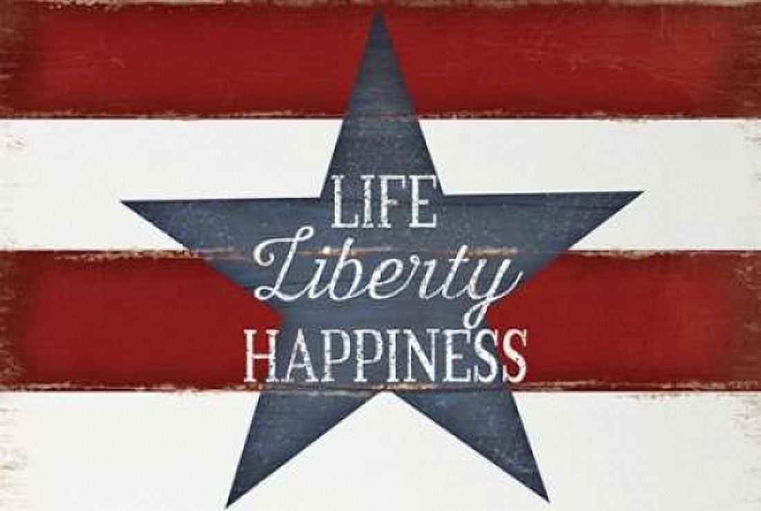 Life Liberty Happiness Canvas Art - Jennifer Pugh (12 x 18)