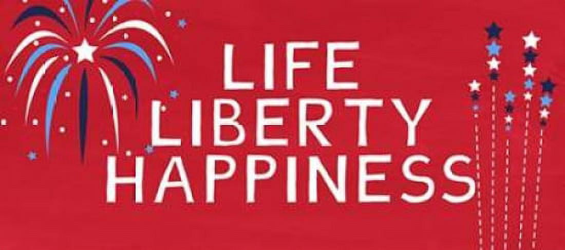 Life Liberty Happiness Canvas Art - Linda Woods (10 x 20)