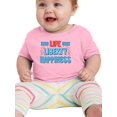 thumbnail image 1 of Life Liberty Happiness Neon T-Shirt Infant -Image by Shutterstock,  12 Months, 1 of 4