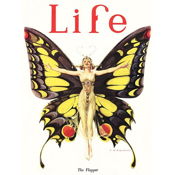 Life Magazine 1922 Butterfly Dancer Art Print Poster Wall Decor 12X16 Inch