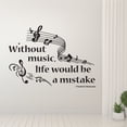 thumbnail image 1 of Life Would Be A Mistake - Friedrich Nietzsche Music Quotes Music Song Lyrics Festival Concert Wall Art Designs Decor Vinyl Stickers For Studio Home Rooms Windows Bedroom Decoration Size (18x20 inch), 1 of 3