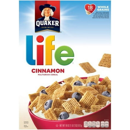 Life Multigrain Cereal, Cinnamon, 18 Oz (Pack of 2)