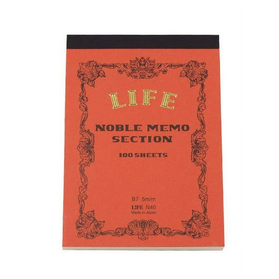 Life Noble Memos Bound On Top Notebooks: 3-1/2 in x 5 in. (Orange Cover, Gridded Pages)