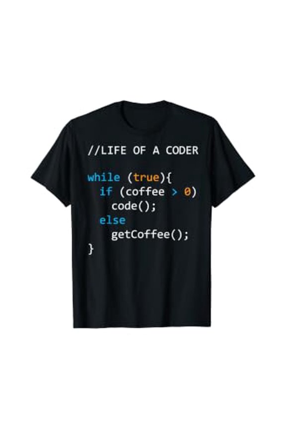 Life Of A Coder Coffee Computer Science Nerd Developer Gift T-Shirt