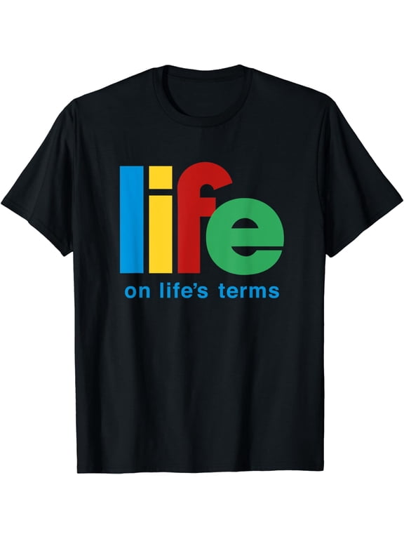 Life On Life's Terms Sobriety Recovery Funny AA NA Gift T-ShirtMen and women, Black T-shirt, size: Extra large S-4XL
