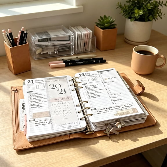 Life Planner - Undated Weekly & Monthly Planner,12-Month Journey to Increase Productivity | Gratitude Journal,Life Organizer & Goal Journal | Include Foldable Vision Board,Habit Tracker & Stickers
