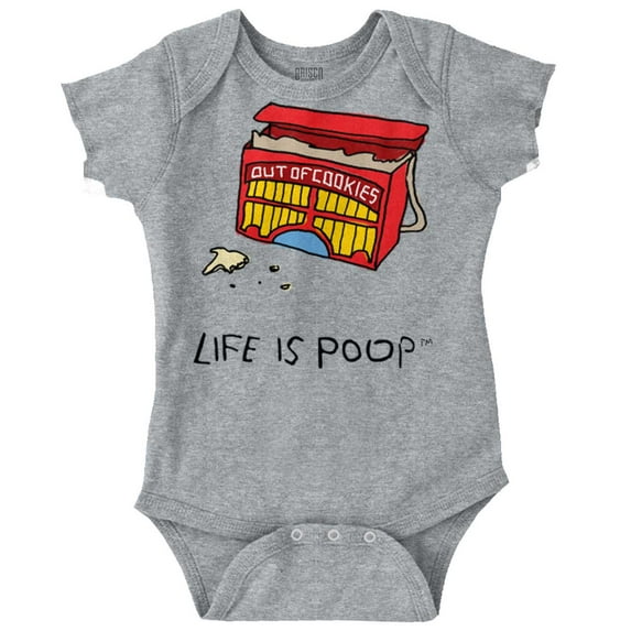 Life Poop Out Of Cookies Crackers Romper Boys or Girls Infant Baby Brisco Brands 18M