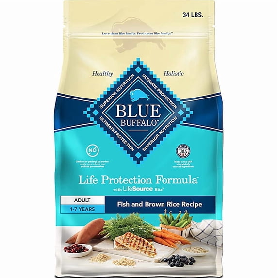 Life Protection Formula Natural Fish & Brown Rice Dry Dog Food 34 lbs.