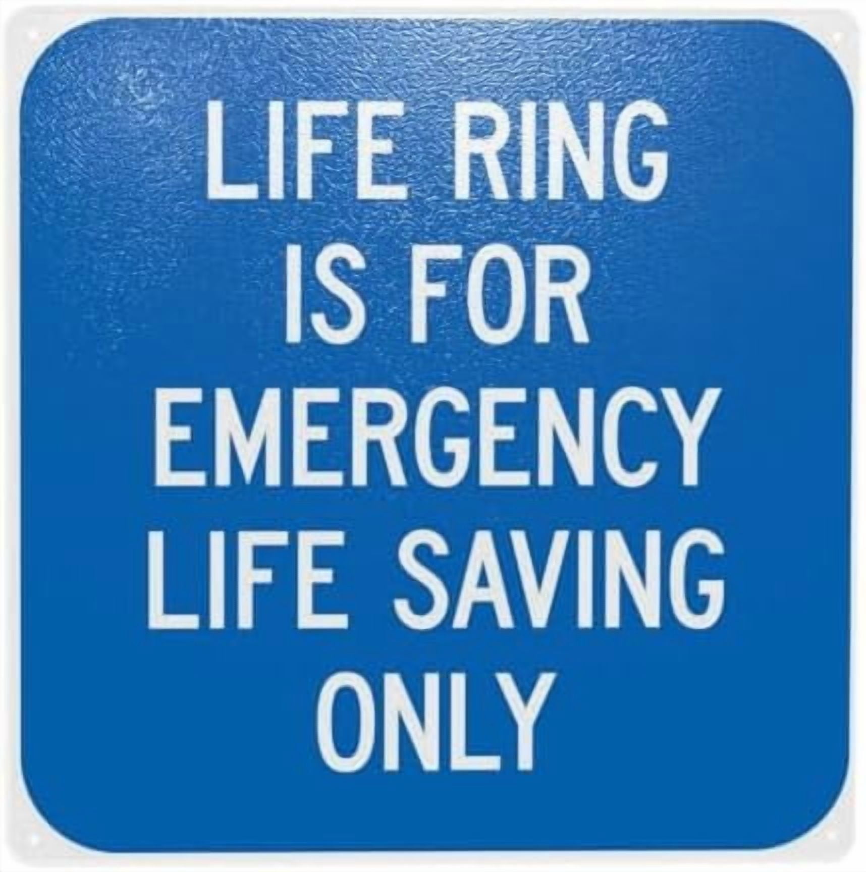Life Warning Life Ring Is For Emergency Life Saving Only Warning Sign, Pool Security ...