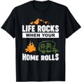 thumbnail image 1 of Life Rocks When Your Home Rolls T-Shirt | RV Camper Life Tee, 1 of 4