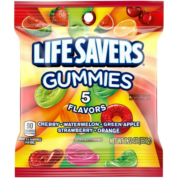 Life Savers 5 Flavors Gummy Candy - 3.22 oz Bag