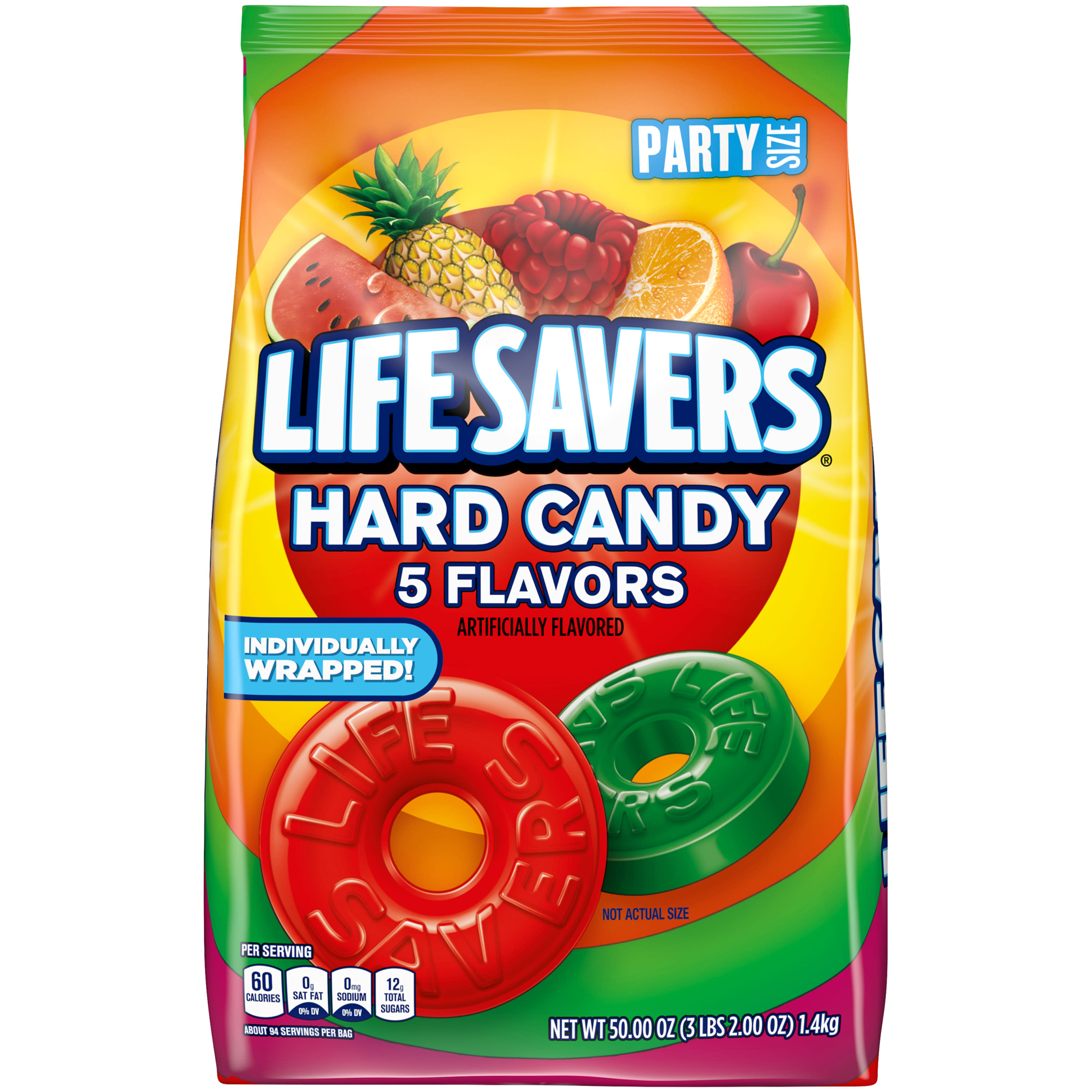 Life Savers 5 Flavors Hard Candy, Party Size - 50 oz Bag - image 1 of 14