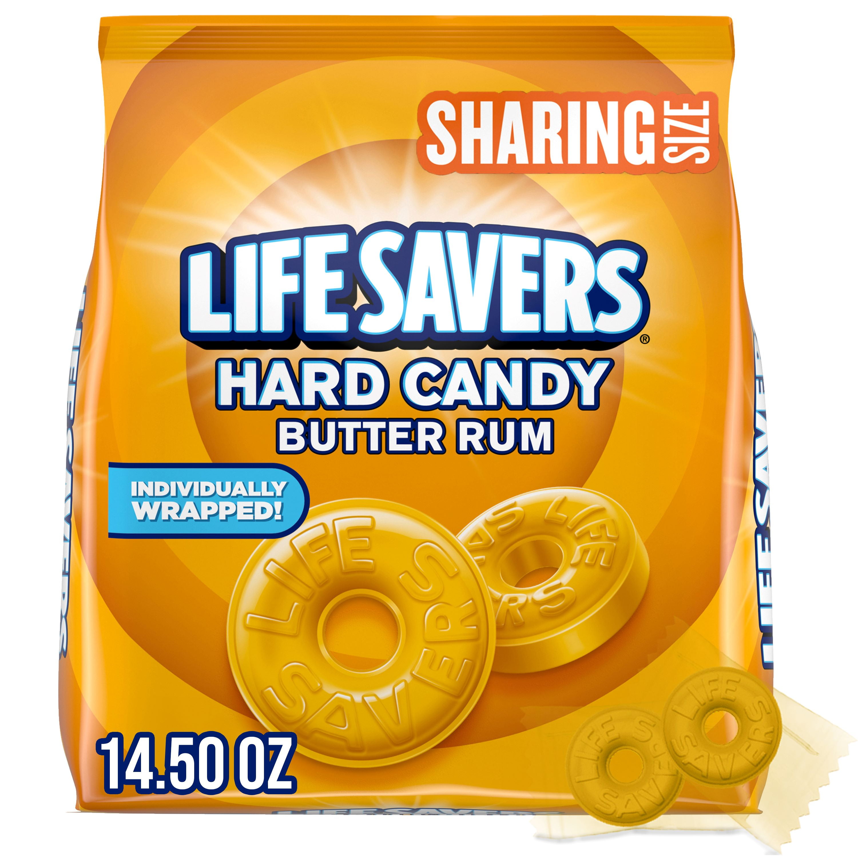 Life Savers Butter Rum Hard Candy Individually Wrapped, Sharing Size