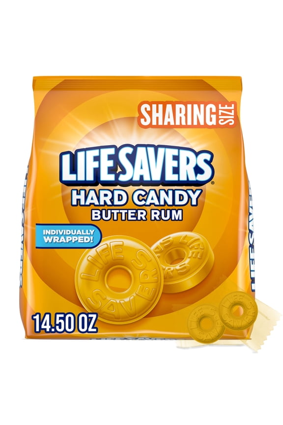 Butter Rum Hard Candy Individually Wrapped, Sharing Size