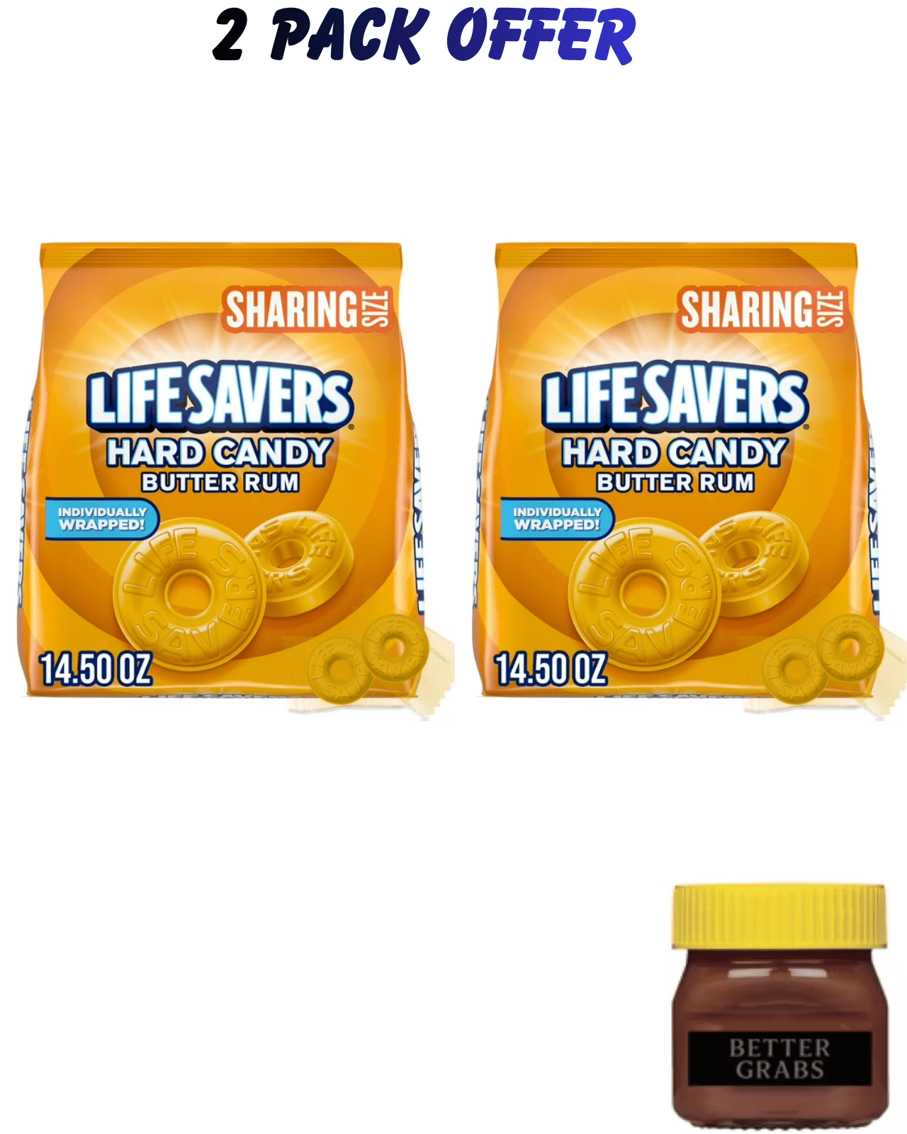 Life Savers Butter Rum Hard Candy Individually Wrapped, Size 14.50 oz