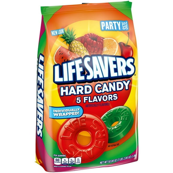 Life Savers Five Flavor Party Size Hard Candy - 50oz (Pack of 36)