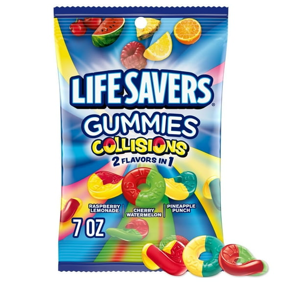 Life Savers Gummies Collisions Assorted Flavors 7 oz (Pack of 4)