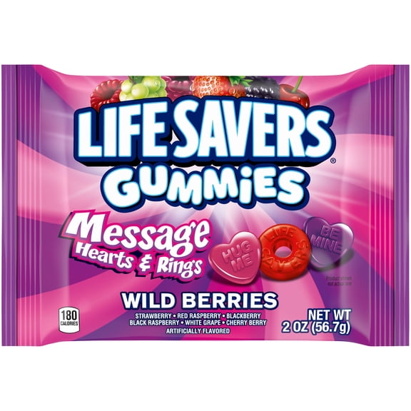 Life Savers Gummies Wild Berries Valentines Day Candy - 2 oz Bag
