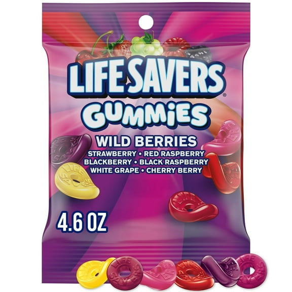 Life Savers Gummies Wild Berry Gummy Candy - 4.6 oz. Bag ( 4 Pack )