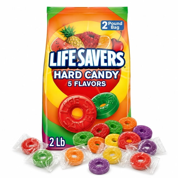 Life Savers Hard Candy 5 Flavors, Individually Wrapped, Bulk Value Pack - 2 lb