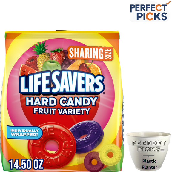 Life Savers Hard Candy Fruit Variety Candy Bag, Sharing Size, 14.5 oz, 108 Ct