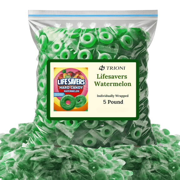 Life Savers Hard Candy Individually Wrapped - 5 LB of Lifesavers Watermelon Fruit Flavor