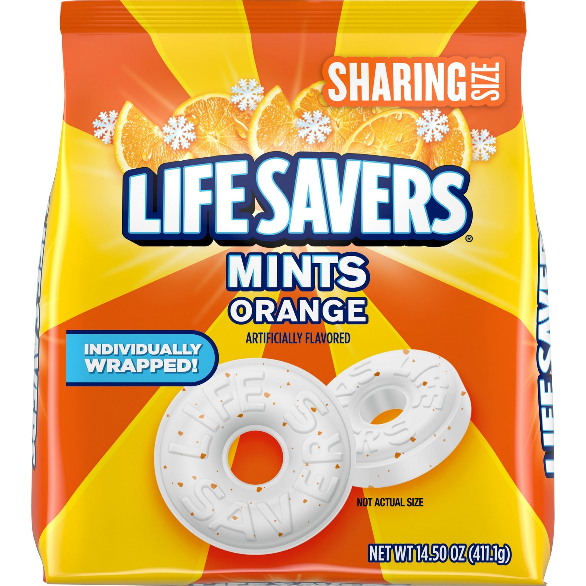 Life Savers Orange Breath Mint Hard Candy, Sharing Size - 14.5 oz Bag - ( 2 pack )