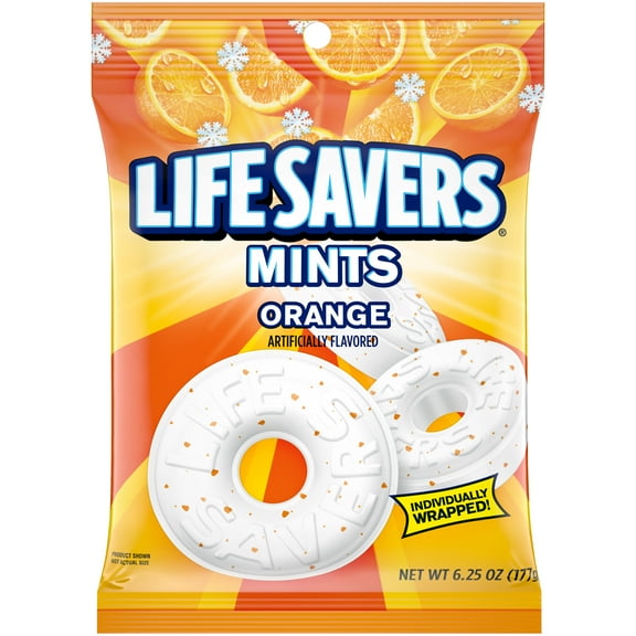 Life Savers Orange Breath Mints Hard Candy - 6.25 oz Bag