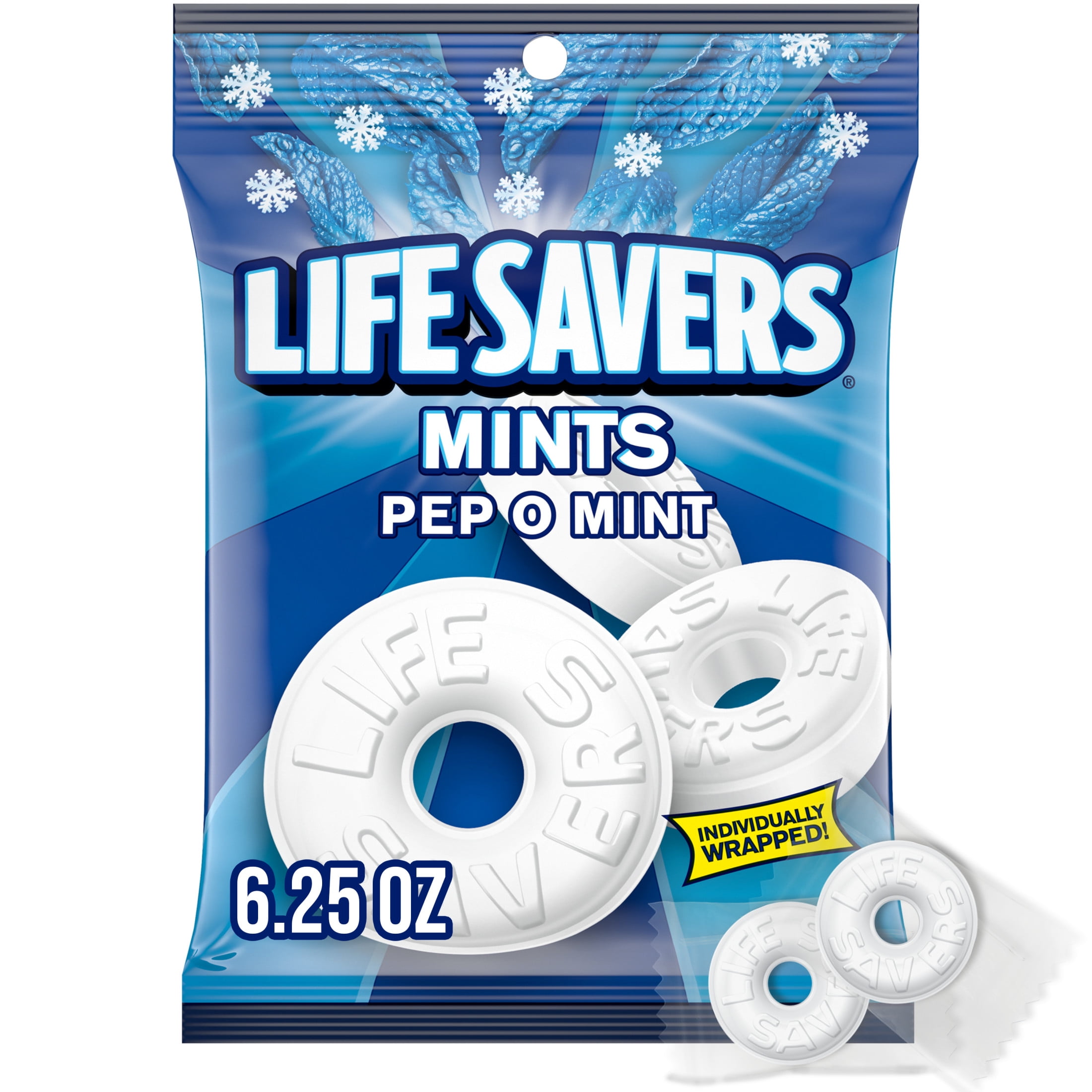 Life Savers Pep-O-Mint Breath Mints Hard Candy - 6.25 Oz Bag